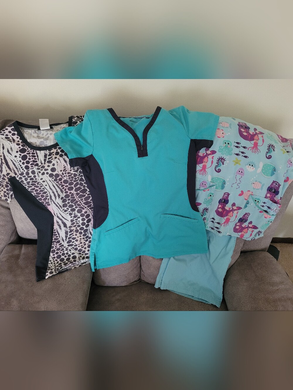 Scrub Bundle, 3 Tops 1 Pant, All Size Small